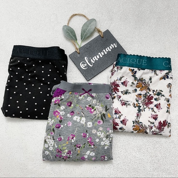 Cacique Intimates & Sleepwear Cacique Set Of 3 Printed Highwaist